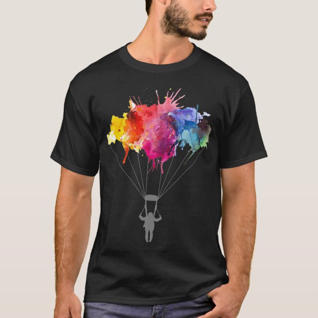 Skydiving Parachuting  Skydiver Skydive Tee  (Front)