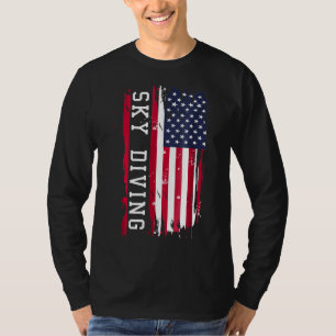 Skydiving Patriotic Sky Diving Parachute Out A Pla T-Shirt