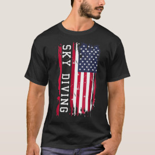 Skydiving-Patriotic Sky Diving Parachute Out A Pla T-Shirt