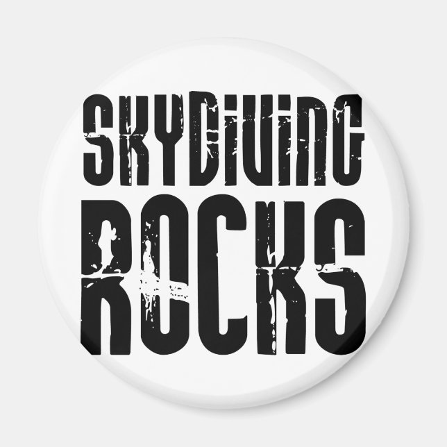 Skydiving Rocks Magnet (Front)