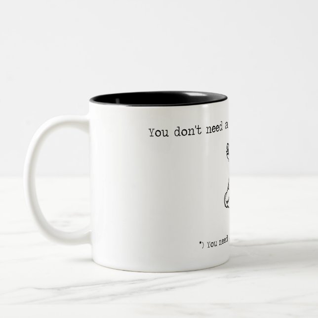 Skydiving Rule Two-Tone Coffee Mug (Left)
