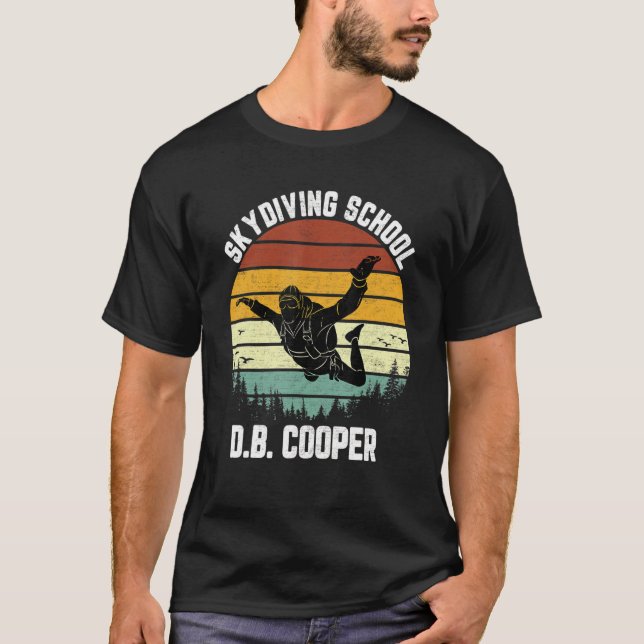 Skydiving School Db Cooper T-Shirt (Front)