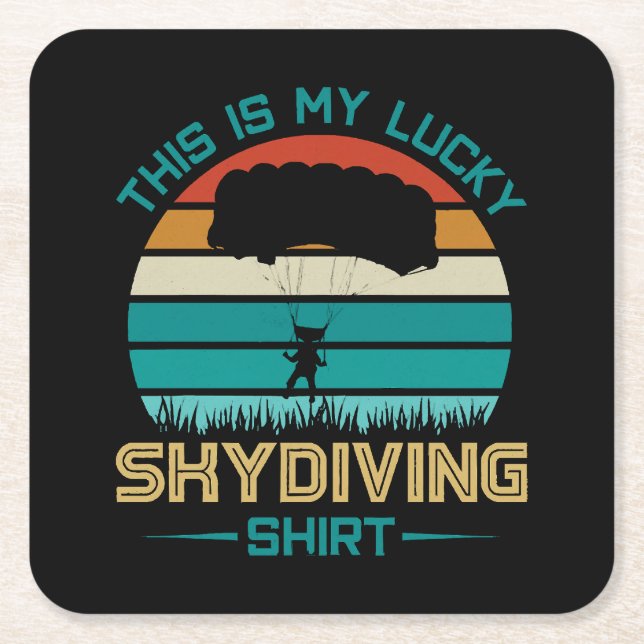 Skydiving School Portland Square Paper Coaster (Front)