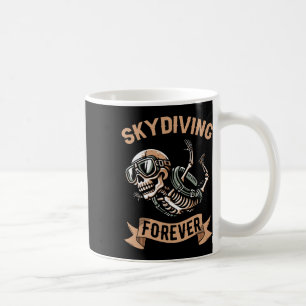 Skydiving Skeleton Parachuting - Sky Surfing Skydi Coffee Mug