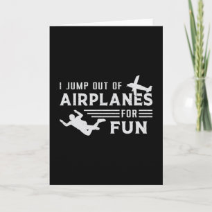 Skydiving Skydive Skydiver Jump Plane Funny Gift Card
