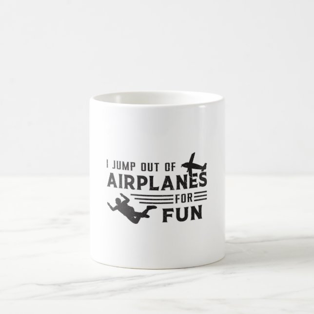 Skydiving Skydive Skydiver Jump Plane Gift Idea Coffee Mug (Center)