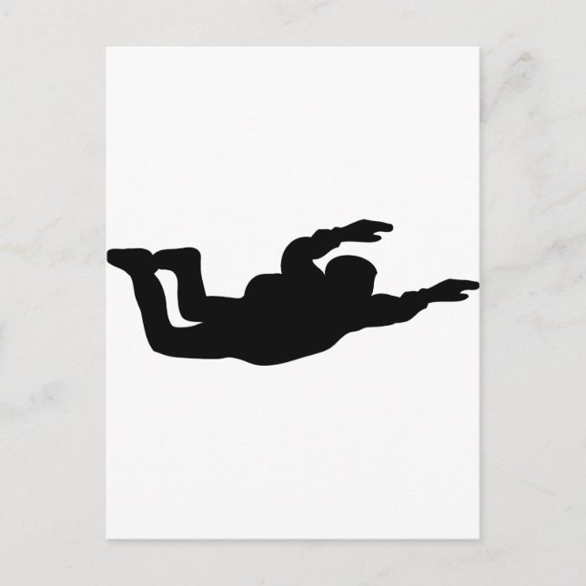 skydiving skydiver icon postcard (Front)