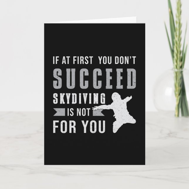 Skydiving Skydiver Jump Parachuting Funny Gift Card (Front)