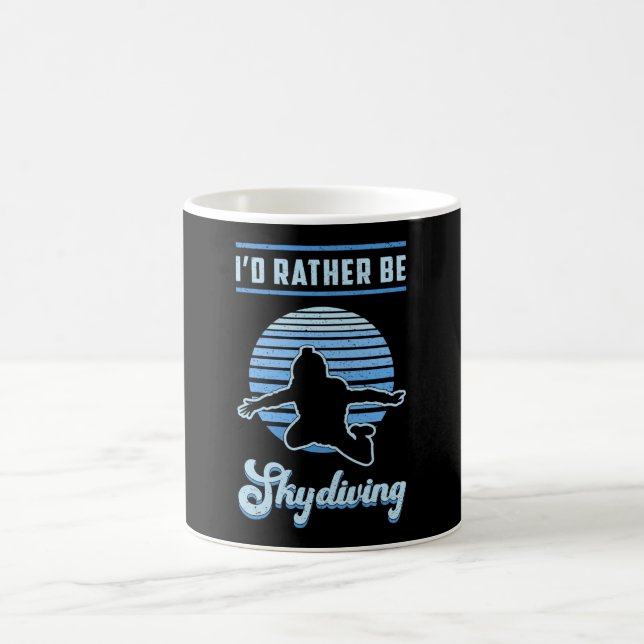 Skydiving Skydiver Parachuting Retro Funny Gift Coffee Mug (Center)