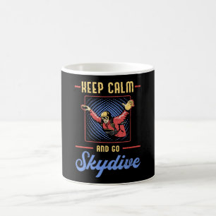 Skydiving Skydiver Retro Keep Calm Funny Gift Coffee Mug