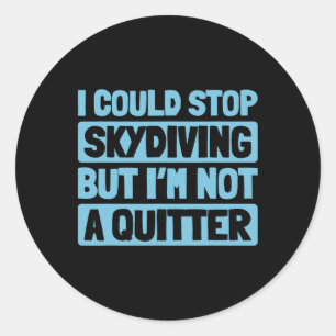 Skydiving Surfing - Parachuting Sky Skydiver Classic Round Sticker