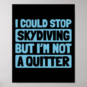 Skydiving Surfing - Parachuting Sky Skydiver Poster