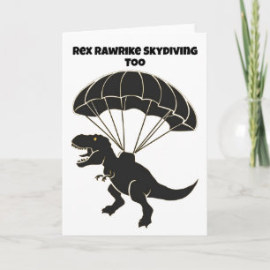 Skydiving T-rex Card