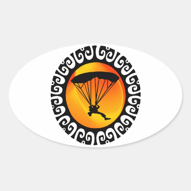SKYDIVING THIS TIME OVAL STICKER (Front)