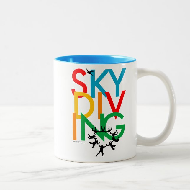 Skydiving Two-Tone Coffee Mug (Right)