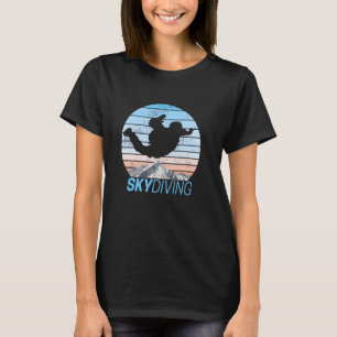 Skydiving Vintage Parachuting Sunset Sport Design T-Shirt