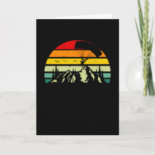Skydiving Vintage Retro Skydiver Parachute Card