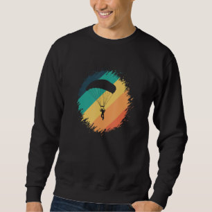 Skydiving with opened Parachute Sweatshirt