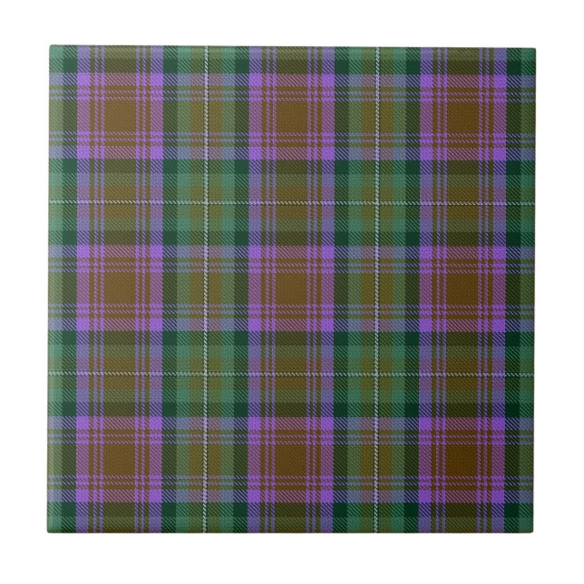 Skye Clan Hunting Tartan Plaid Ceramic Tile (Front)