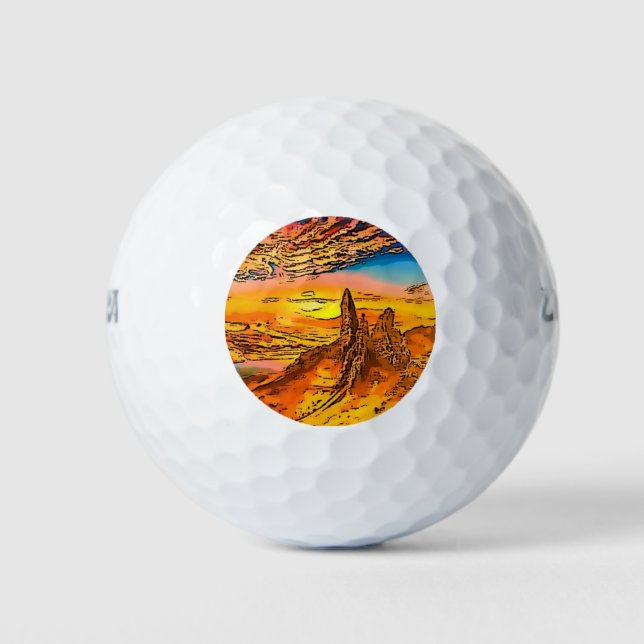 Skye old man of storr Scotland        Golf Balls (Front)