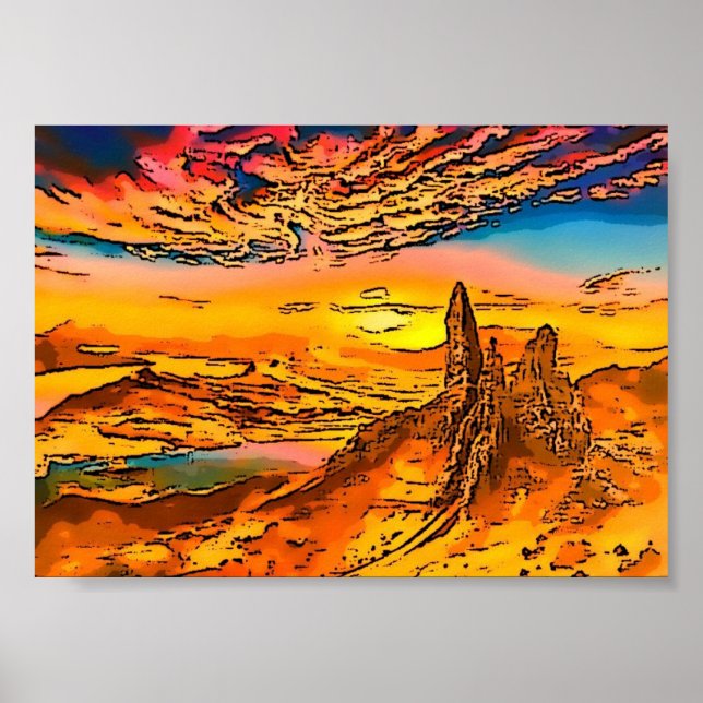 Skye old man of storr Scotland  Poster (Front)