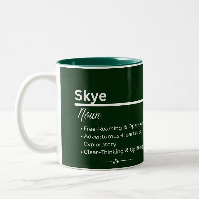 Skye Personalized Name Coffee Mug (Left)