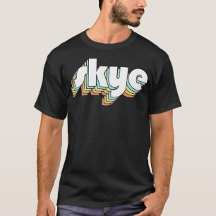Skye Retro Rainbow Typography Faded Style T-Shirt