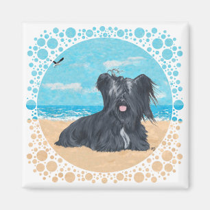Skye Terrier at the Beach Magnet