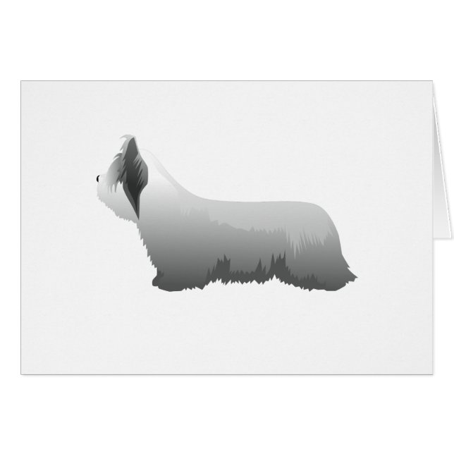 Skye Terrier Dog Breed - Ready to Customise Card (Front Horizontal)