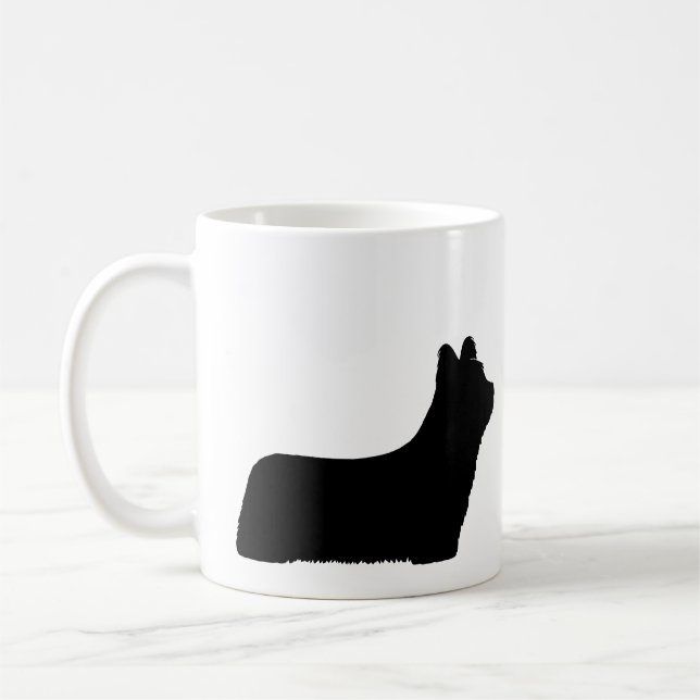 Skye Terrier Dog Breed Silhouettes Coffee Mug (Left)