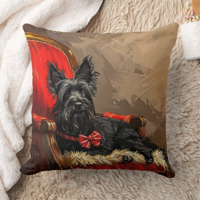 Skye Terrier Dog Christmas Festive  Cushion (Blanket)