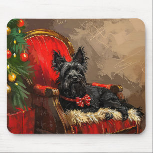 Skye Terrier Dog Christmas Festive  Mouse Pad