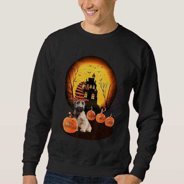 Skye Terrier Halloween For Kids Mom Dad Love Dog Sweatshirt (Front)