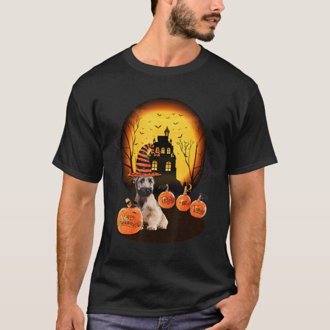 Skye Terrier Halloween For Kids Mom Dad Love Dog T-Shirt (Front)