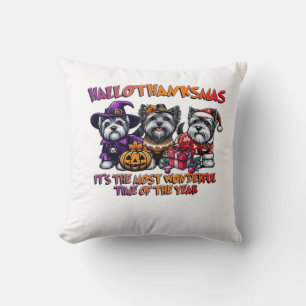 Skye Terrier Halloween Thanksgiving Christmas Clas Cushion