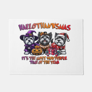 Skye Terrier Halloween Thanksgiving Christmas Clas Doormat