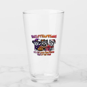 Skye Terrier Halloween Thanksgiving Christmas Clas Glass