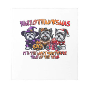 Skye Terrier Halloween Thanksgiving Christmas Clas Notepad