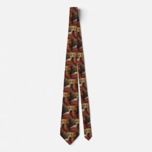 Skye Terrier in Autumn Leaves Fall Inspire Tie