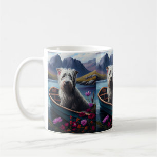 Skye Terrier on a Paddle: A Scenic Adventure Coffee Mug