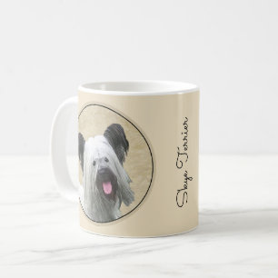 Skye Terrier Painting - Cute Original Dog Art Coffee Mug