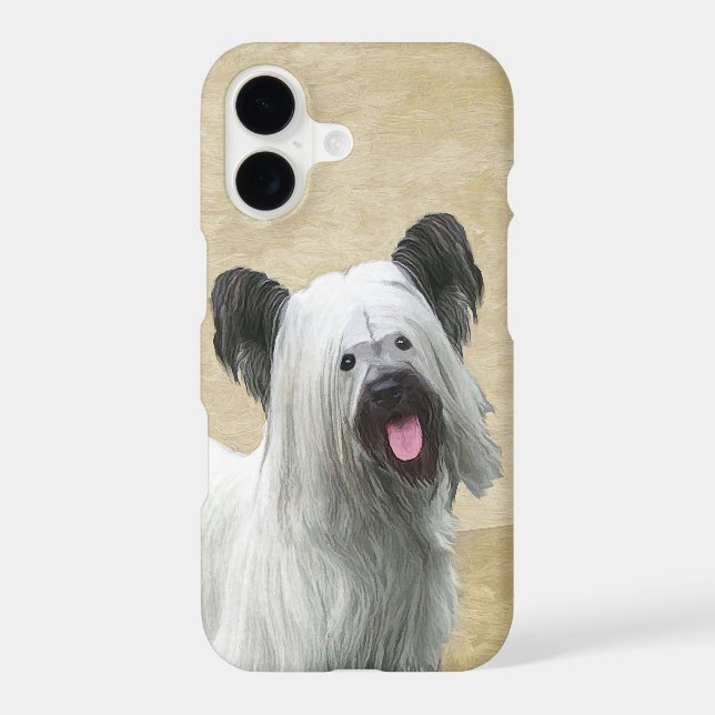Skye Terrier Painting - Cute Original Dog Art iPhone Case (Back)