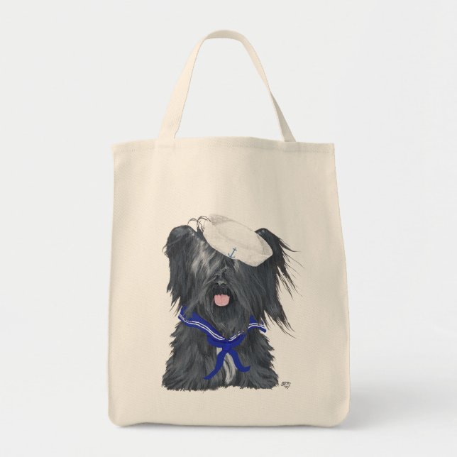 Skye Terrier Sailor Beach Tote Bag (Front)