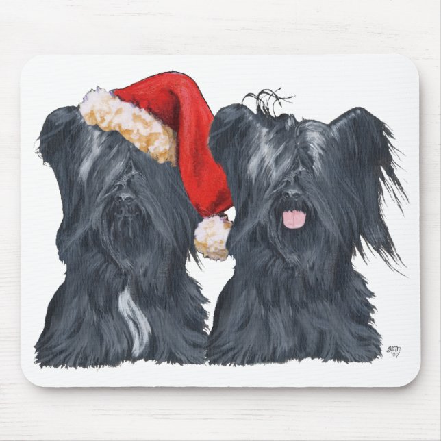 Skye Terrier Santa Claus Mouse Pad (Front)