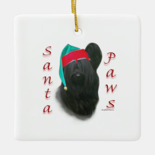 Skye Terrier Santa Paws Ceramic Ornament