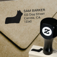 Skye Terrier Silhouette Return Address