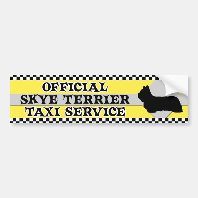 Skye Terrier Taxi Service Bumper Sticker (Front)