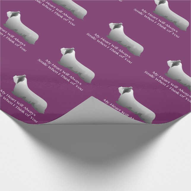 Skye Terrier Thinking of You Design Wrapping Paper (Corner)