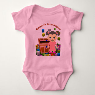 Skye's Unlimited "Granny's little helper girl" Baby Bodysuit