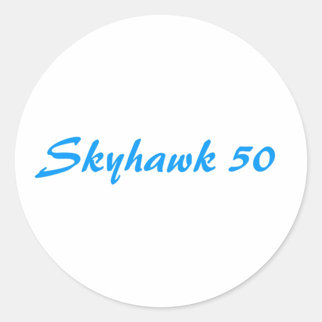 Skyhawk 50 classic round sticker (Front)